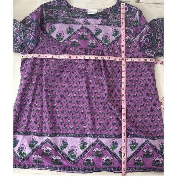 Purple block print shirt - Picture 6 of 12